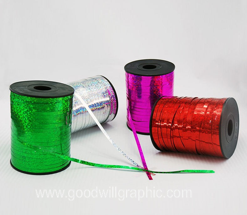 holographic curling ribbon