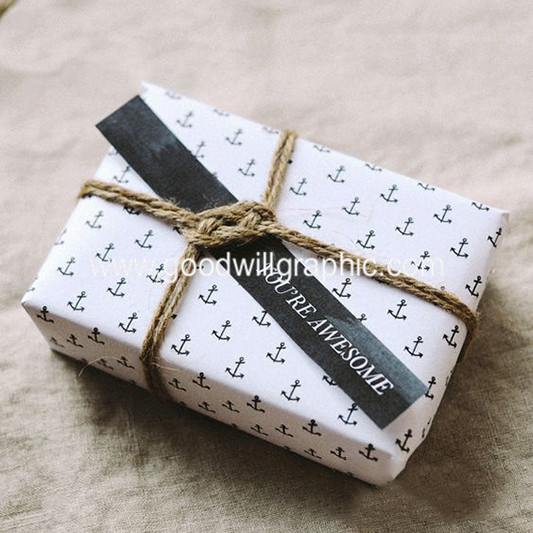 Anchor Printing White Kraft Wrapping Paper