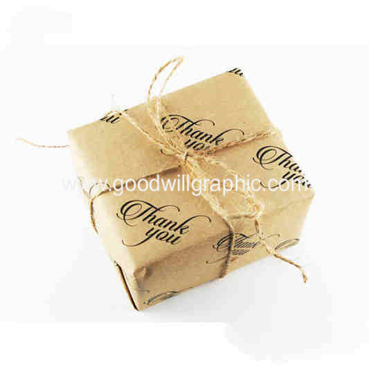 Words Printed Kraft Wrapping Paper