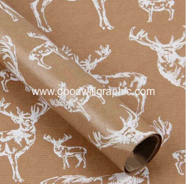 Animal Printed Kraft Wrapping Paper